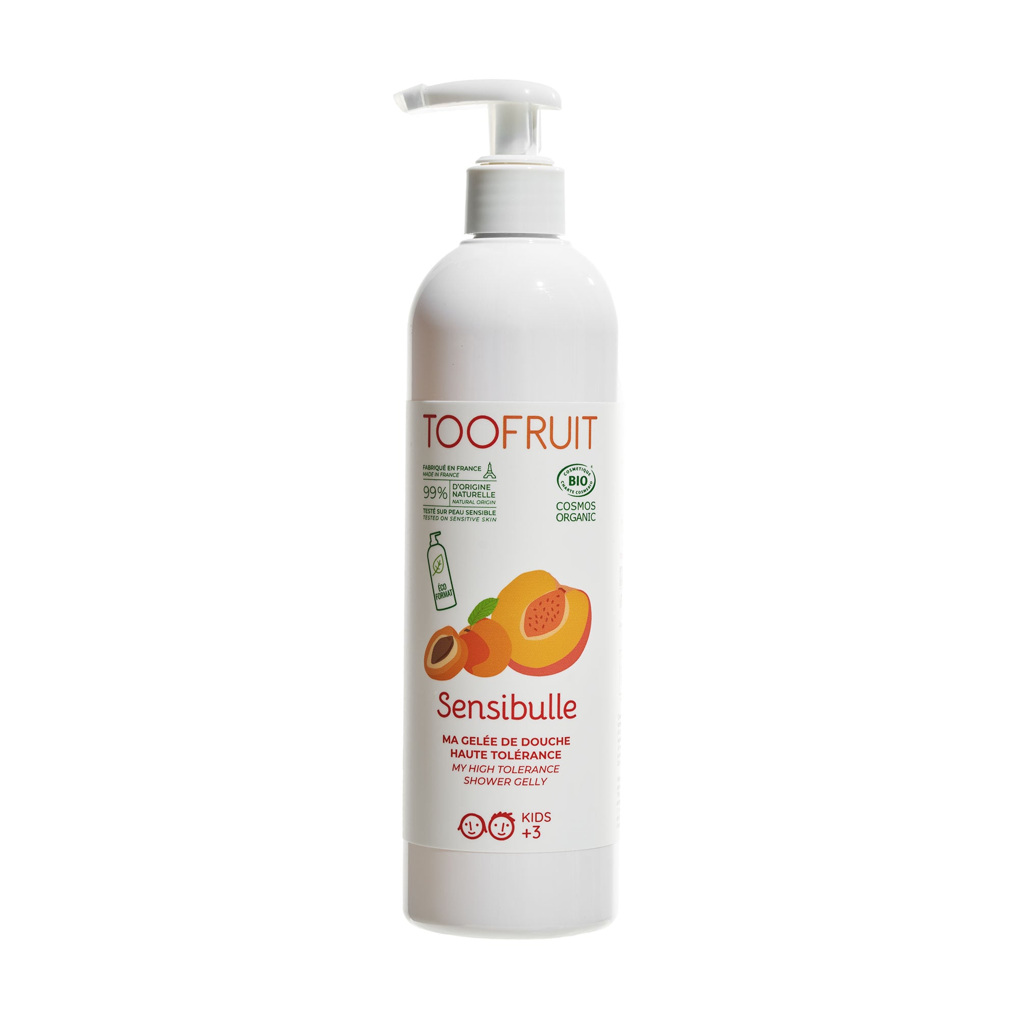Дитячий гель для душу TOOFRUIT Sensibulle My High Tolerance Shower Jelly Абрикос-Персик, від 3 років, 400 мл